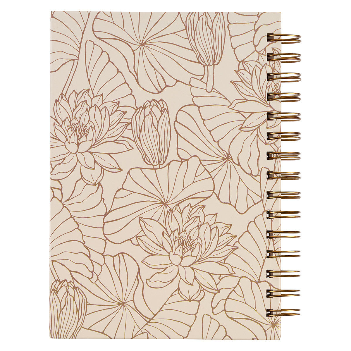 Give Thanks White and Gold Wire bound Journal - Psalm 106:1