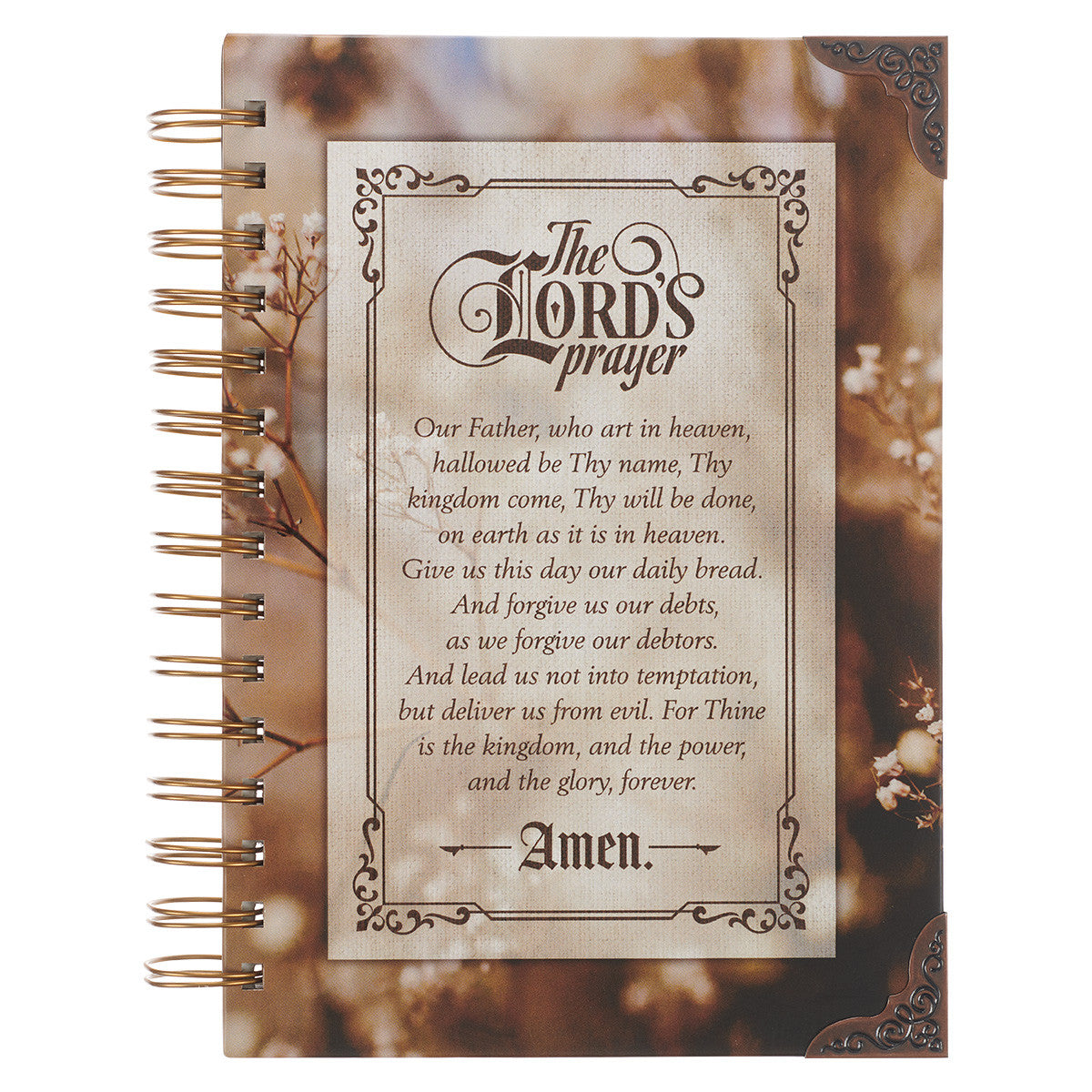 The LORD's Prayer Large Wire bound Journal - Matthew 6:9-13