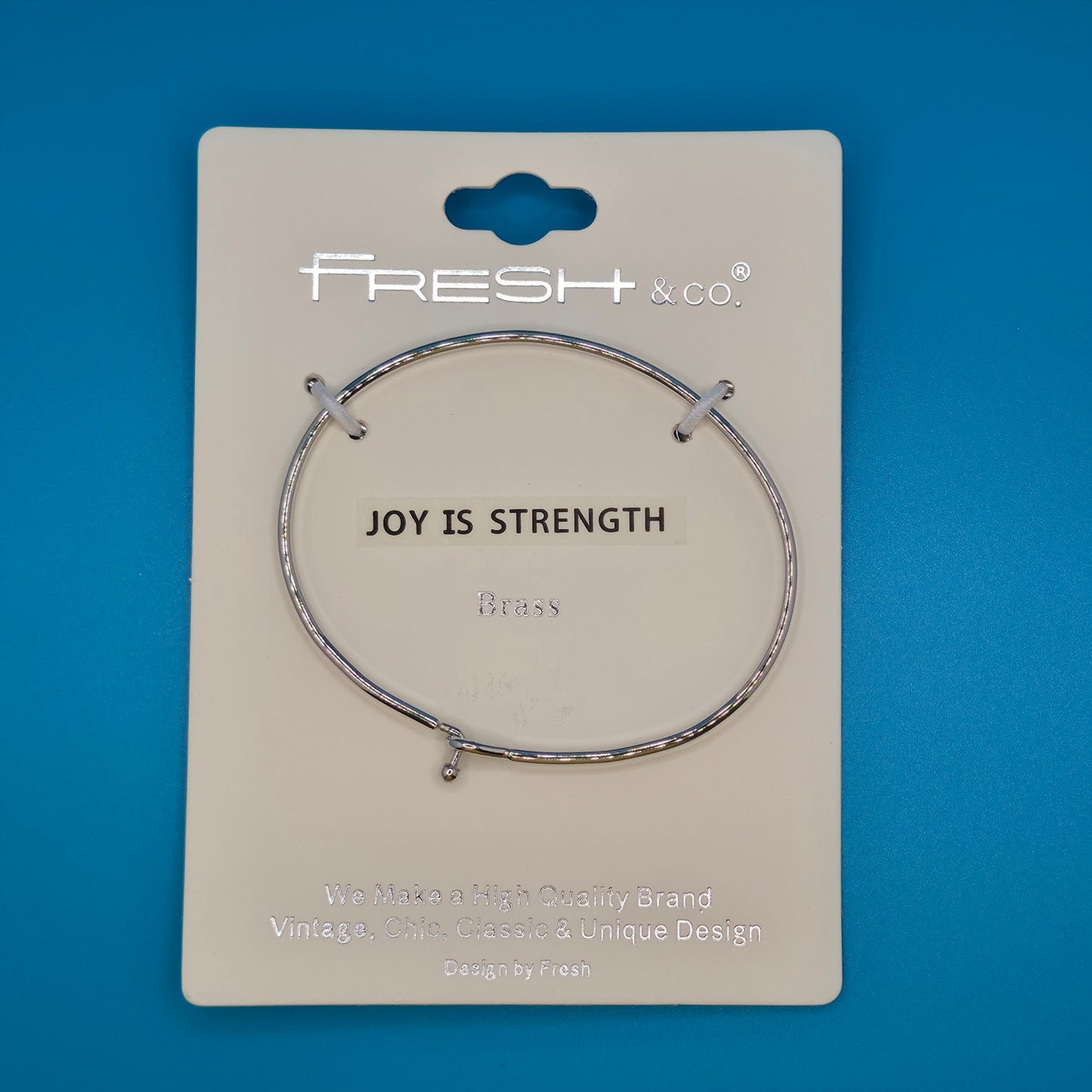 JOY IS STRENGTH Inspirational Message Bracelet Positive Message Engraved Thin Bangle - Jewelry (Copy)