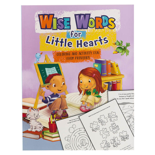 Wise Words for Little Hearts Coloring and Activity Book by Agnes de Bezenac