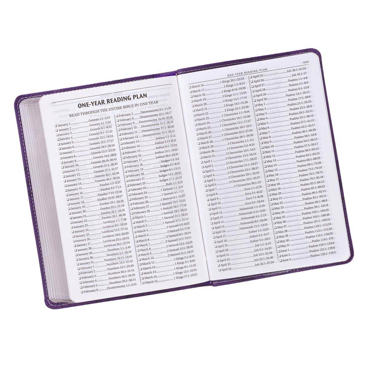 Purple Faux Leather Compact King James Version Bible