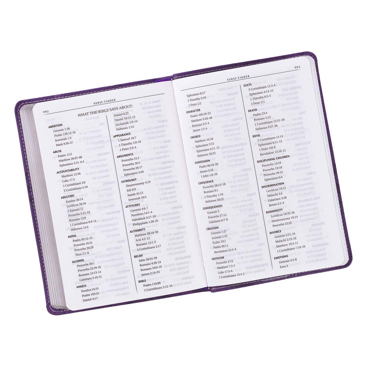 Purple Faux Leather Compact King James Version Bible