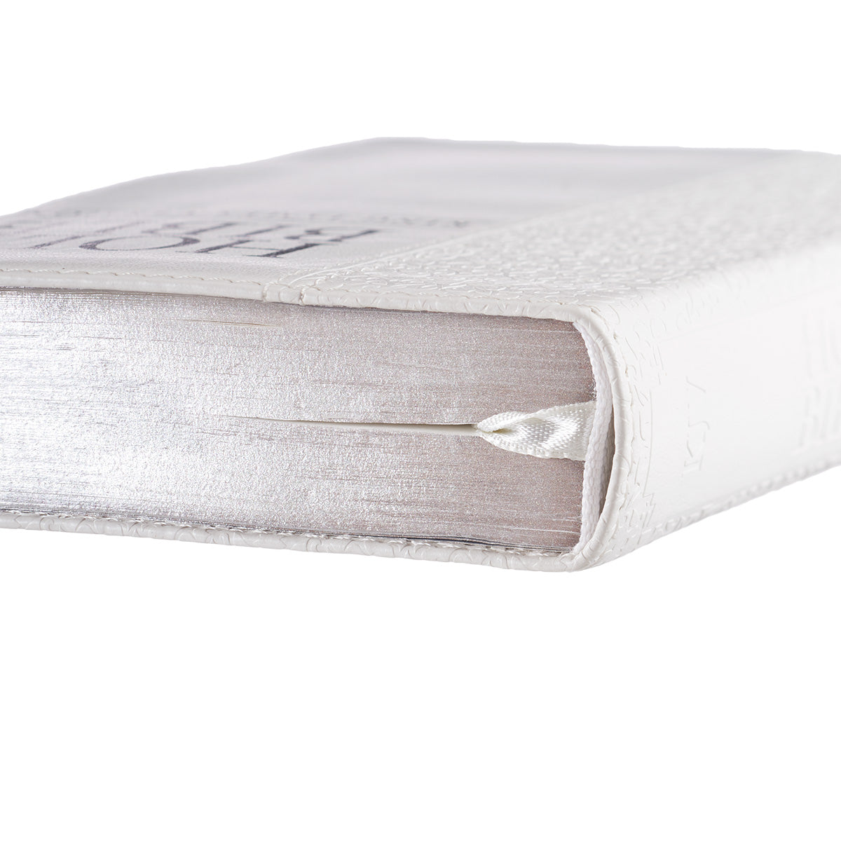 White Faux Leather Compact King James Version Bible