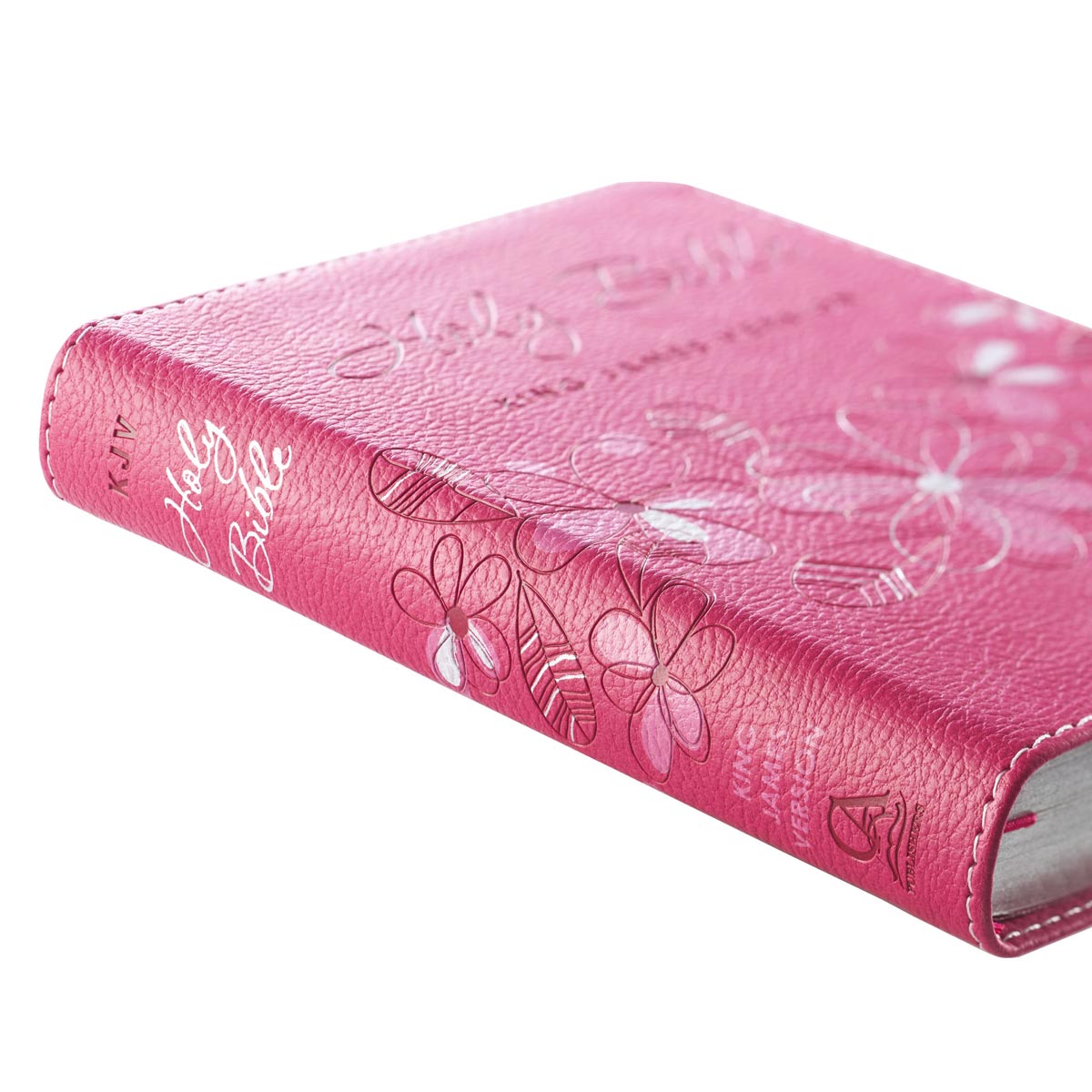 Pink Faux Leather Compact King James Version Bible