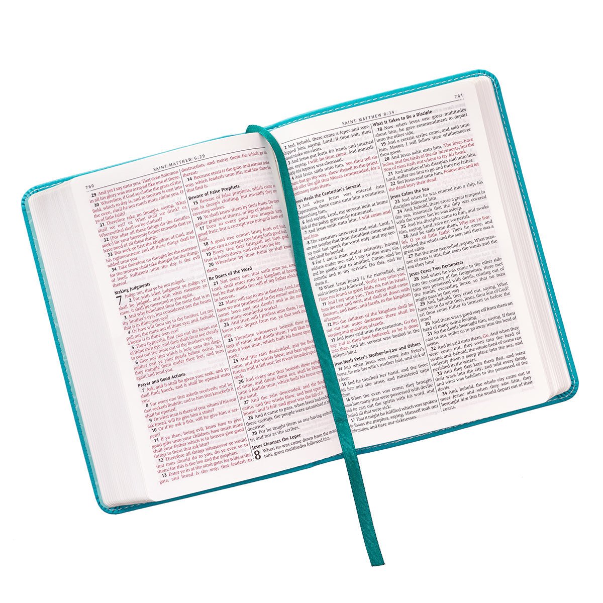 Turquoise King James Version Pocket Bible.