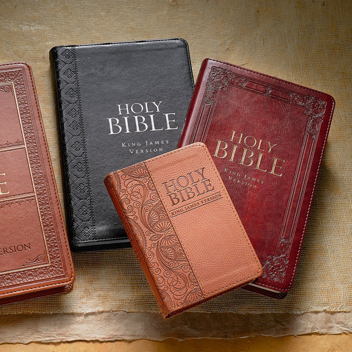 Toffee Brown Faux Leather King James Version Mini Pocket Bible