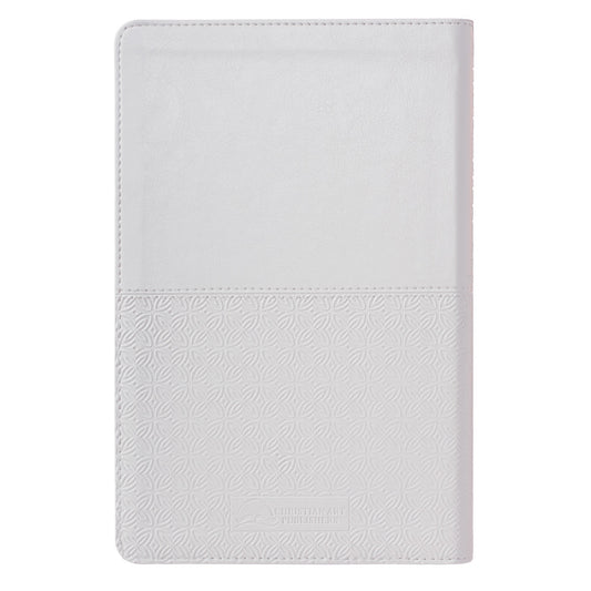 White Faux Leather King James Version Deluxe Gift Bible with Thumb Index