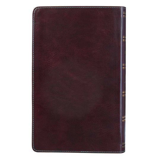 KJV Holy Bible, Giant Print Standard Size, Teal and Brown Faux Leather w/Ribbon Marker, Red Letter, King James Version