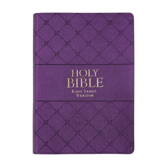 Purple Faux Leather Super Giant Print King James Version Bible