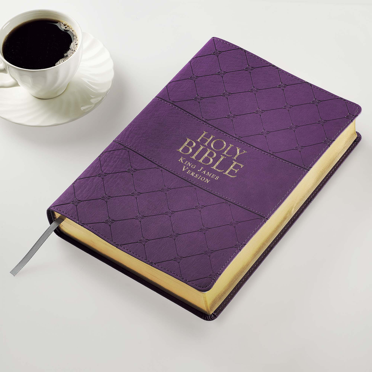 Purple Faux Leather Super Giant Print King James Version Bible