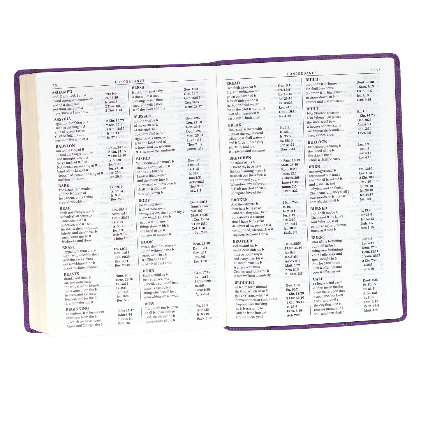 Purple Faux Leather Super Giant Print King James Version Bible