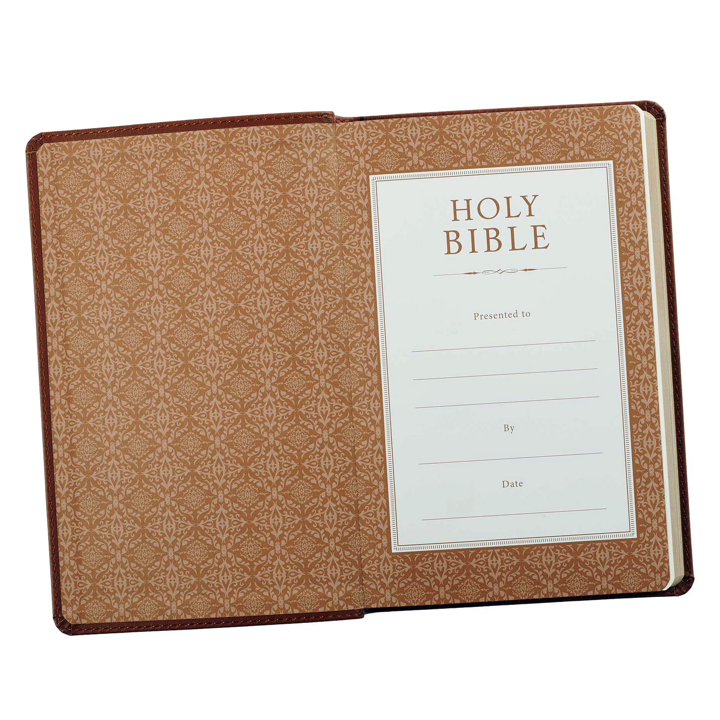 Saddle Tan Faux Leather Gift Edition King James Version Bible