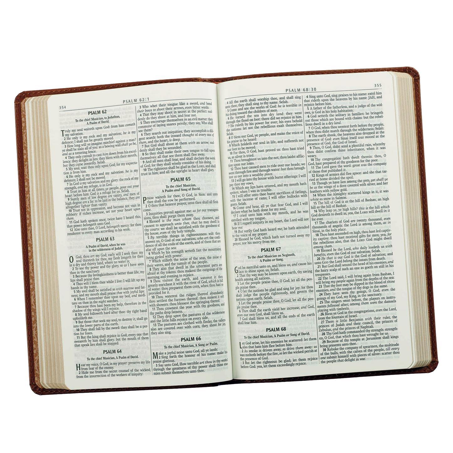 Saddle Tan Faux Leather Gift Edition King James Version Bible