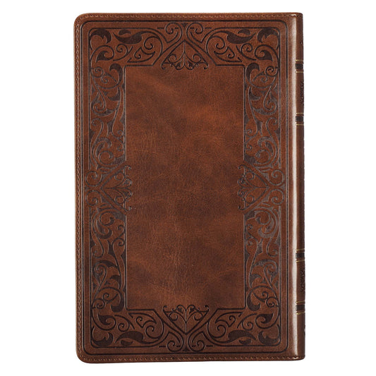 Medium Brown King James Version Deluxe Gift Bible with Thumb Index