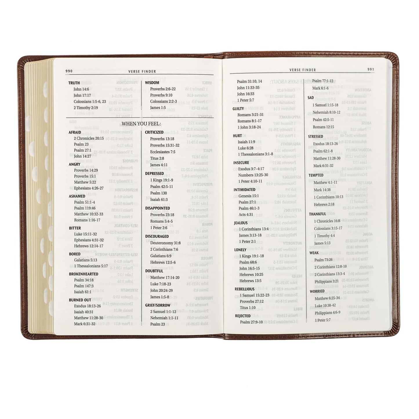 Medium Brown King James Version Deluxe Gift Bible with Thumb Index