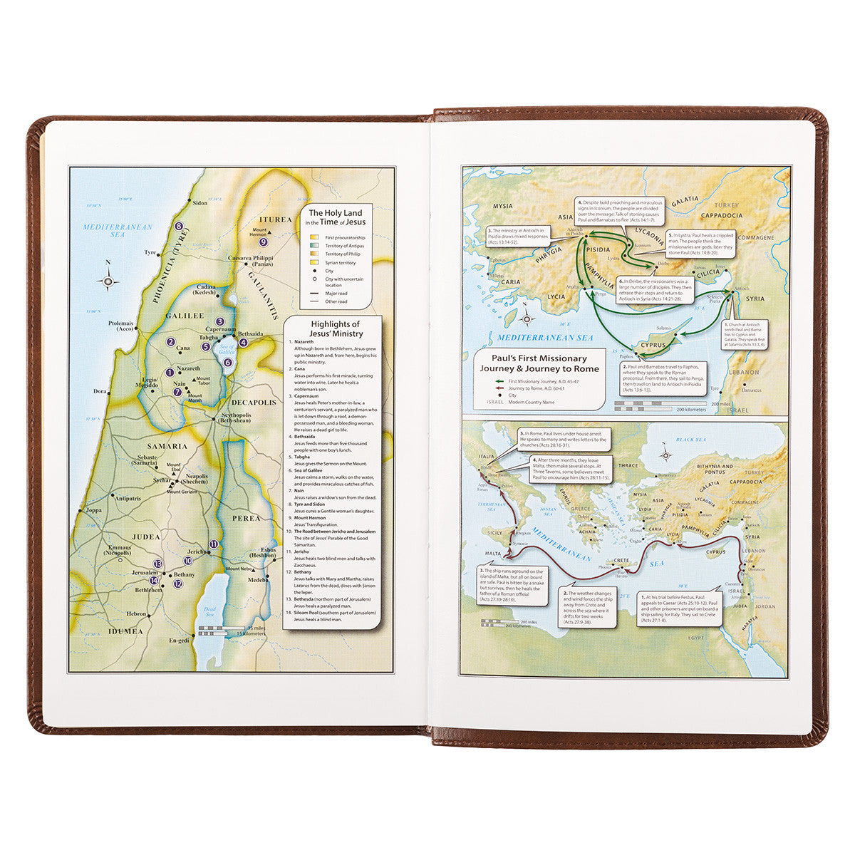 Medium Brown King James Version Deluxe Gift Bible with Thumb Index