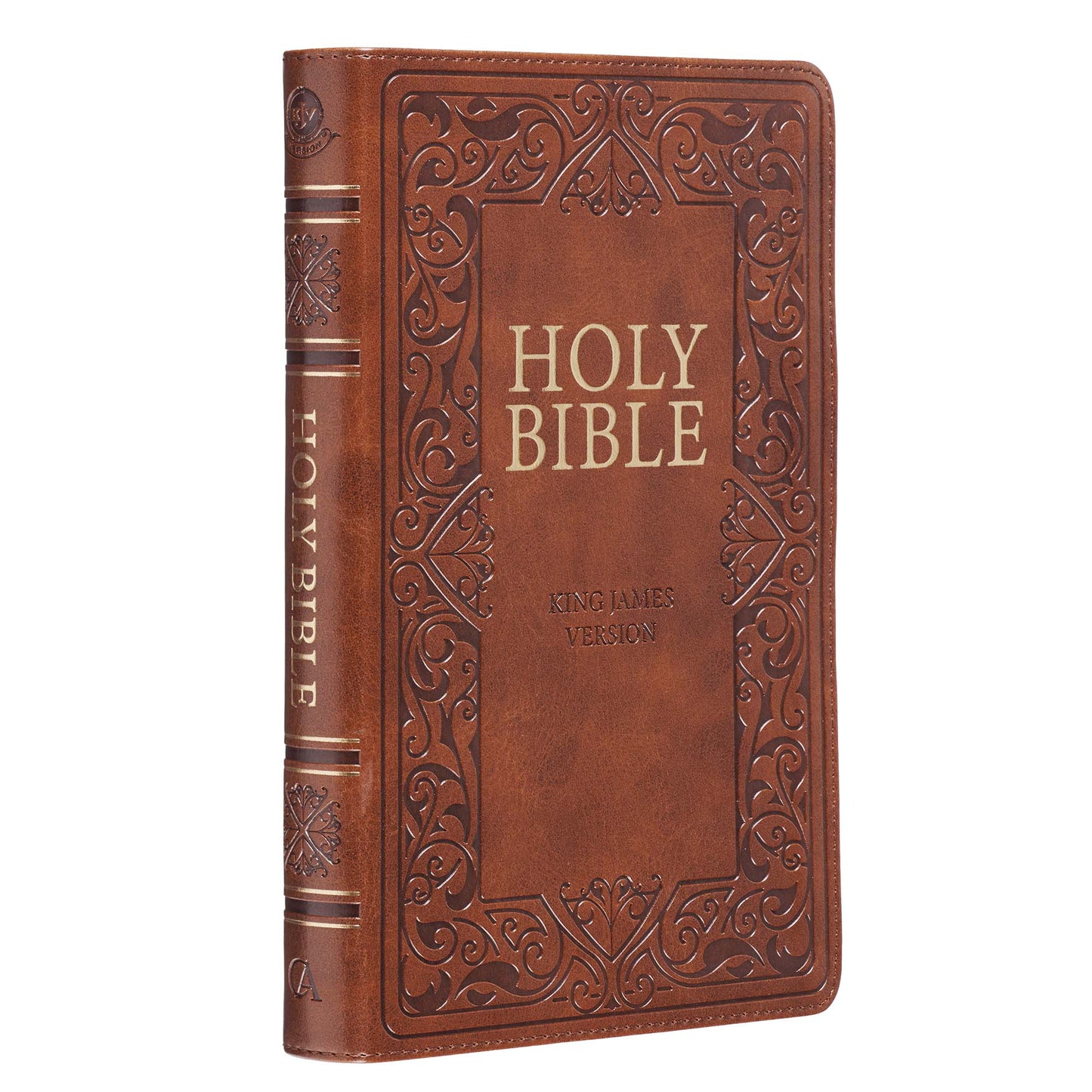 Medium Brown King James Version Deluxe Gift Bible with Thumb Index
