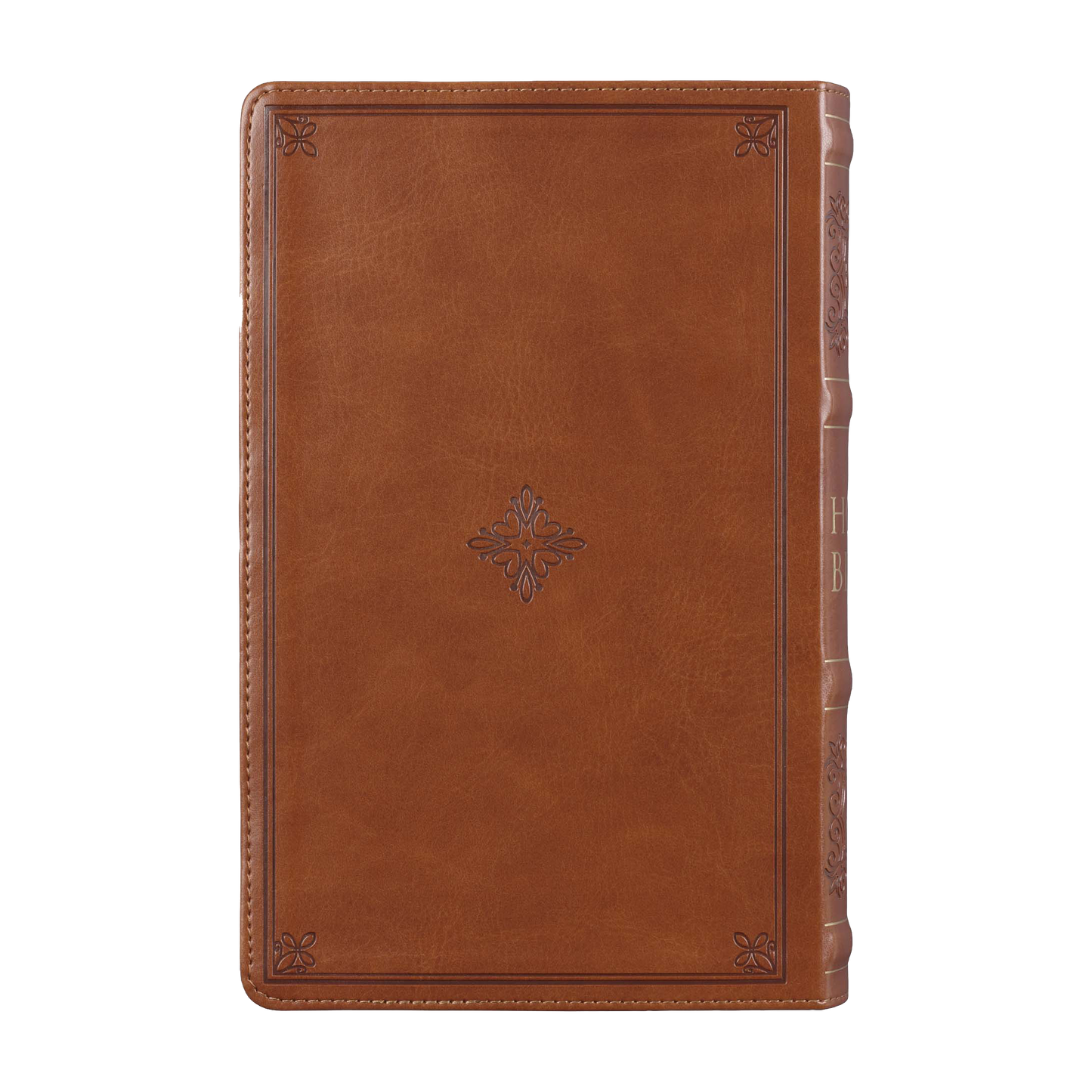 Saddle Tan Faux Leather Giant Print Standard-size King James Version Bible with Thumb Index