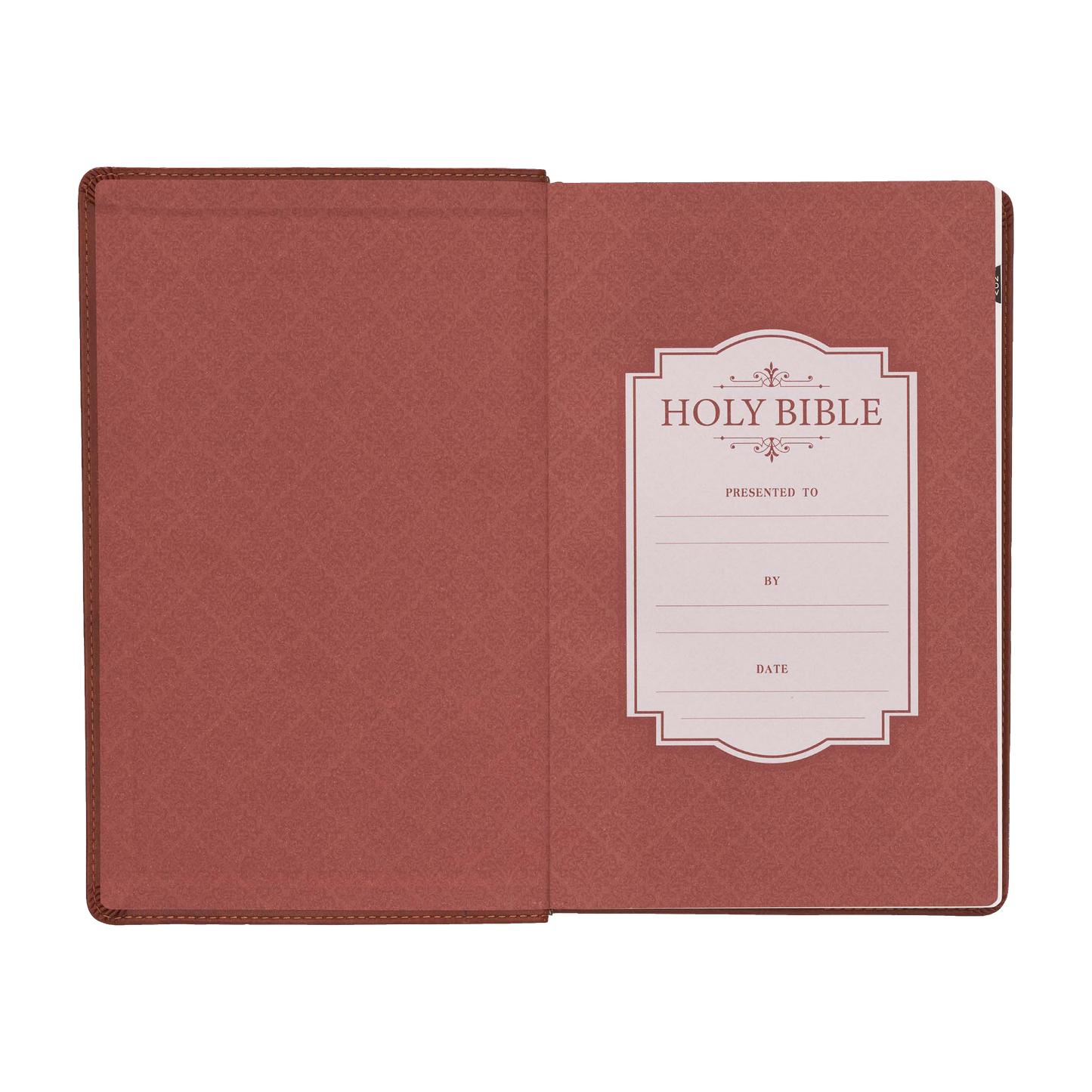 Saddle Tan Faux Leather Giant Print Standard-size King James Version Bible with Thumb Index