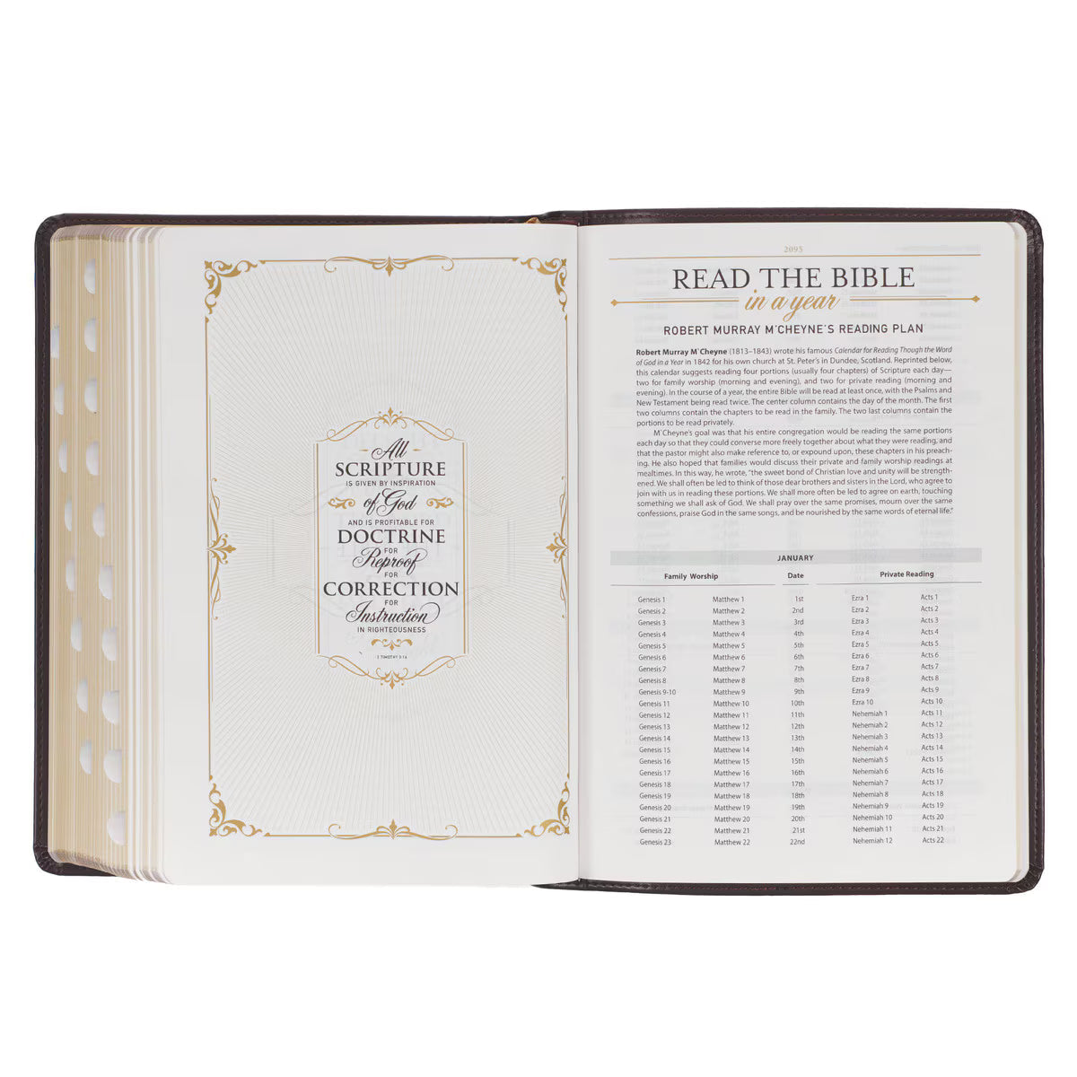 KJV Burgundy Faux Leather Study Bible with Thumb Index