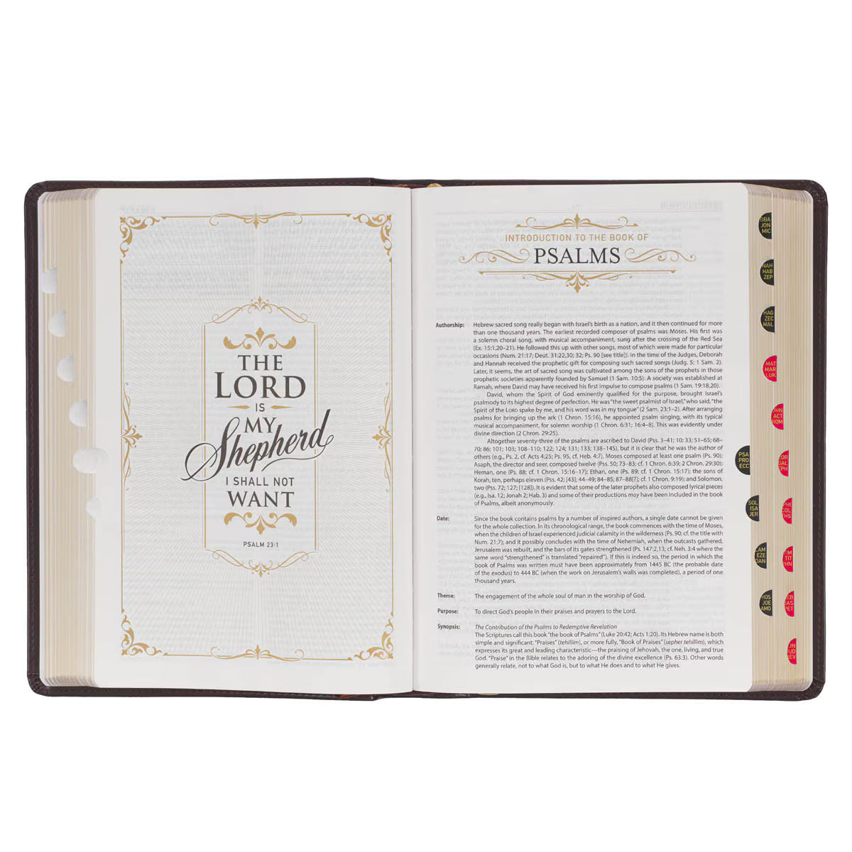 KJV Burgundy Faux Leather Study Bible with Thumb Index