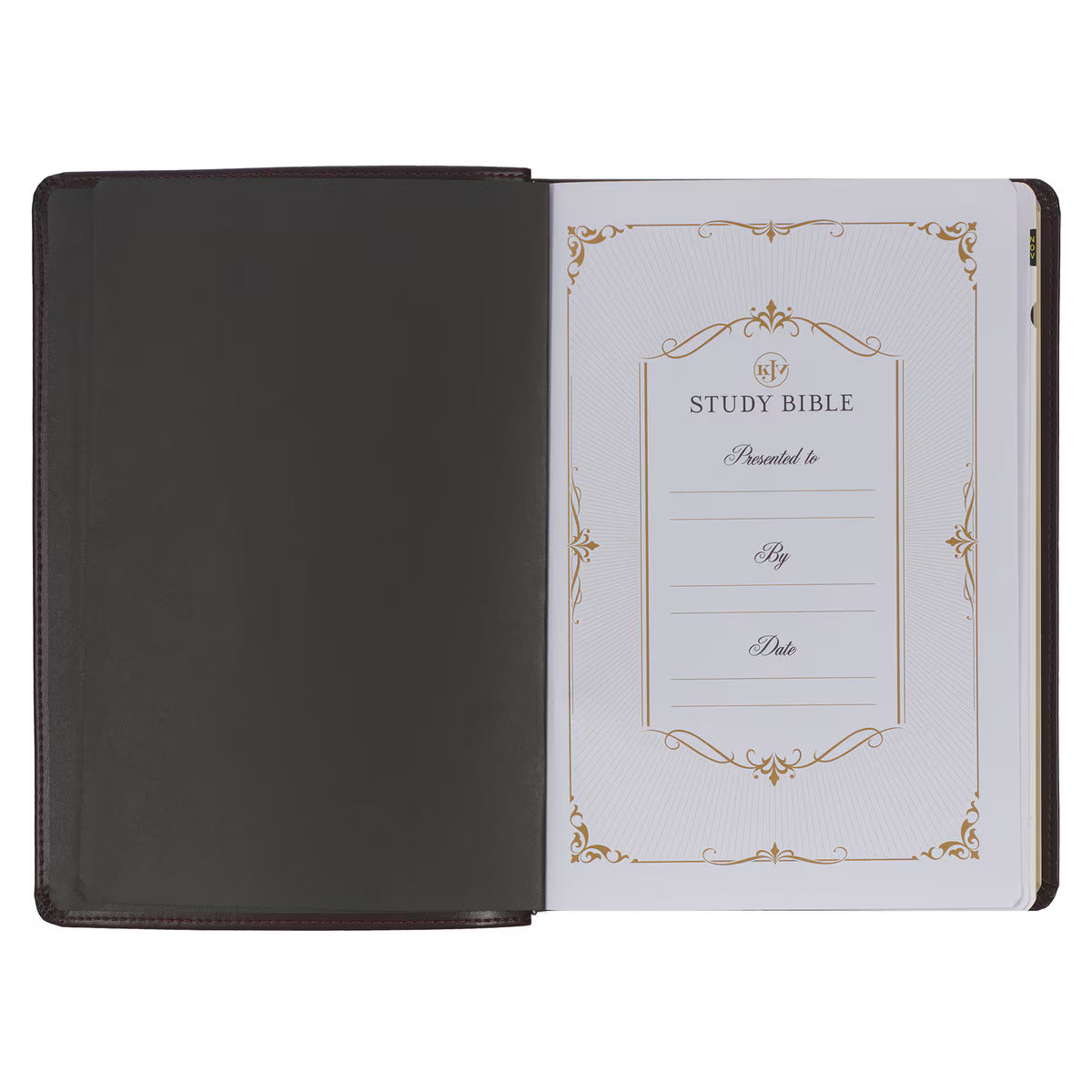 KJV Burgundy Faux Leather Study Bible with Thumb Index