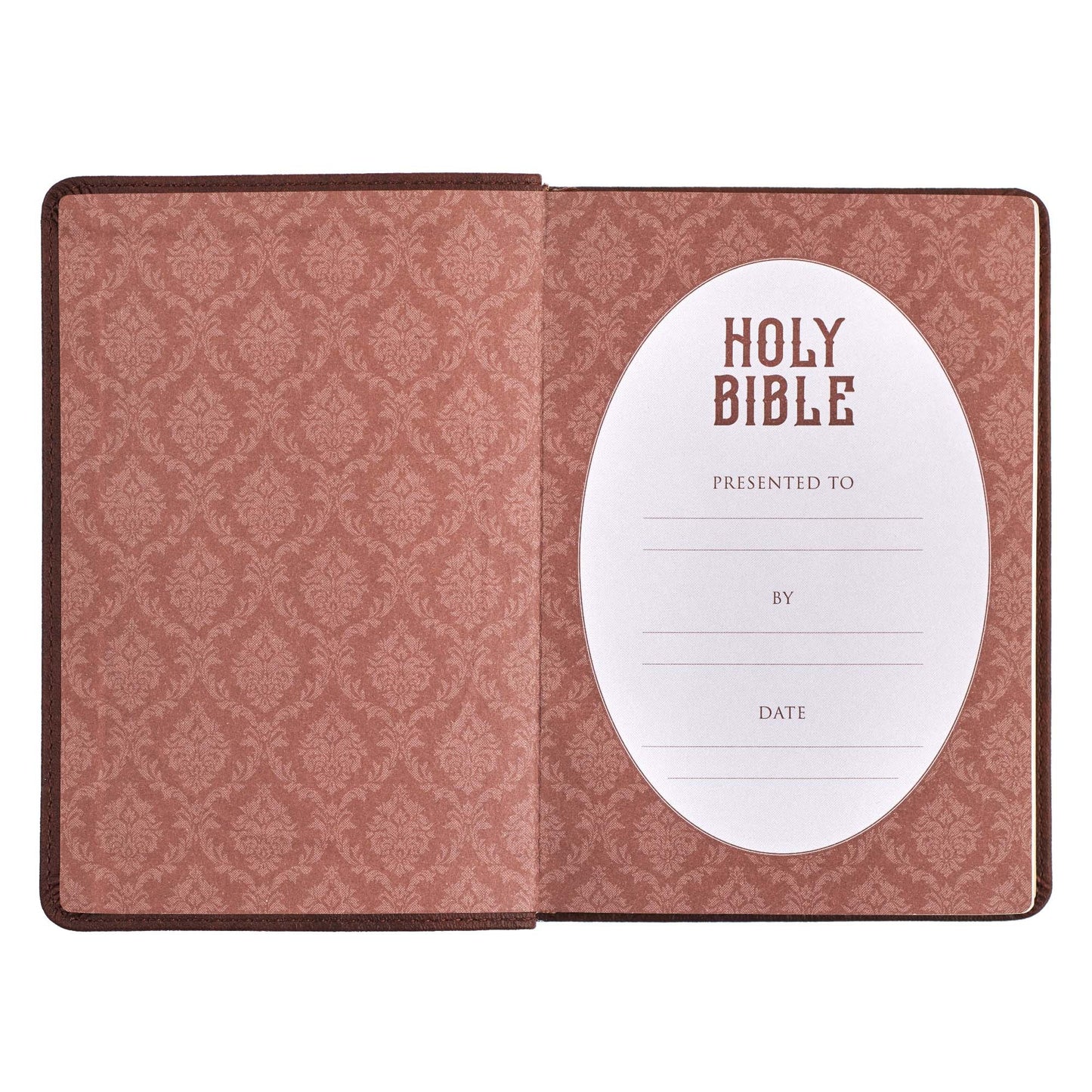 Medium Brown Faux Leather Compact King James Version Bible