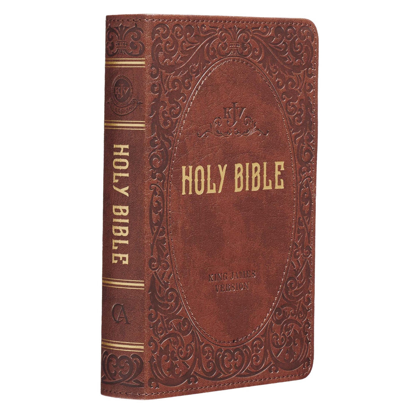Medium Brown Faux Leather Compact King James Version Bible