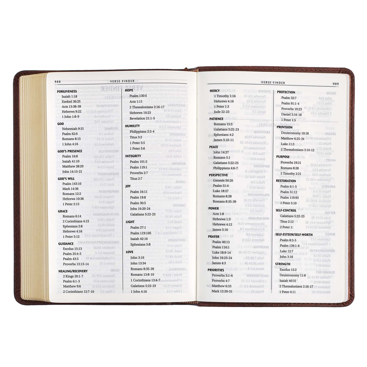 Medium Brown Faux Leather Compact King James Version Bible
