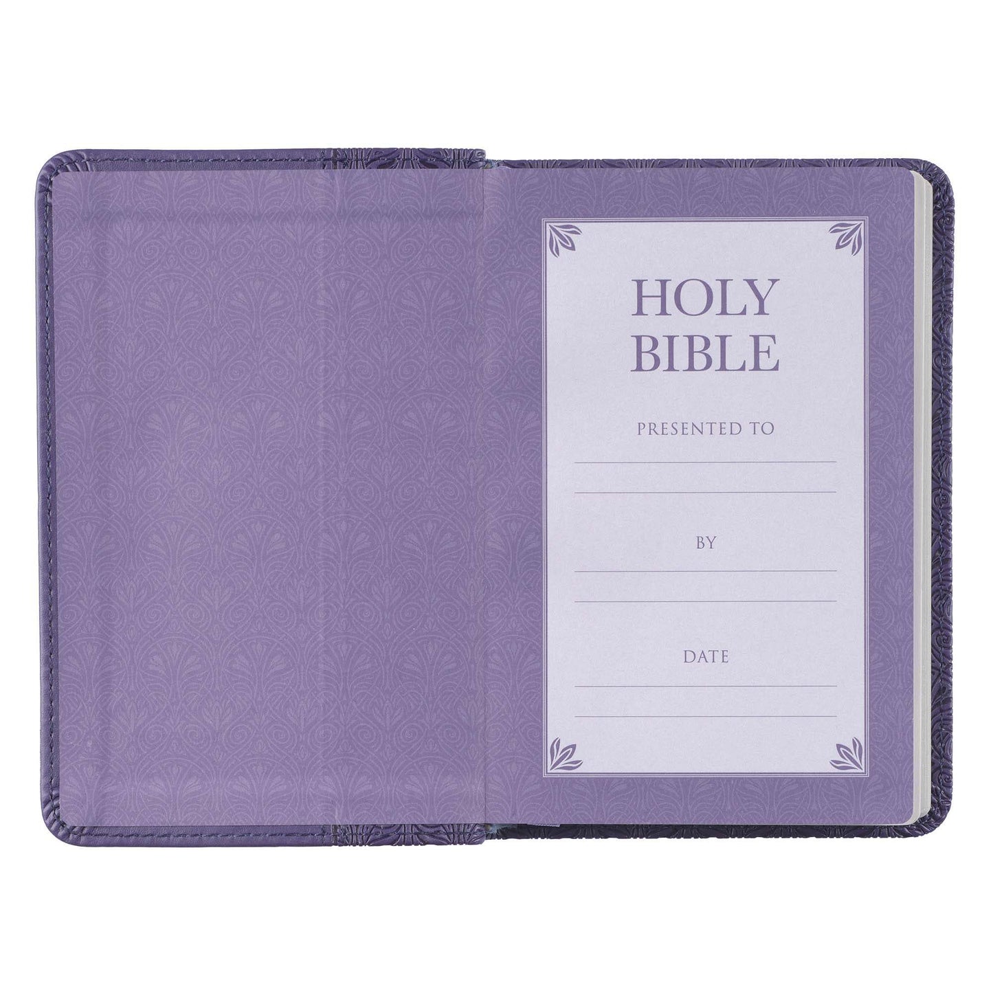 Purple Faux Leather King James Version Mini Pocket Bible