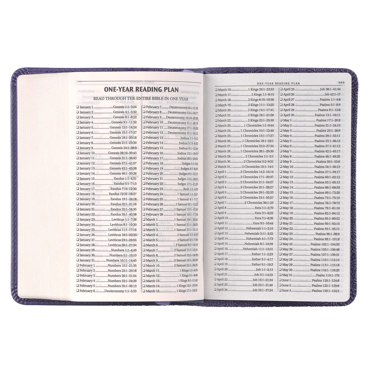 Purple Faux Leather King James Version Mini Pocket Bible