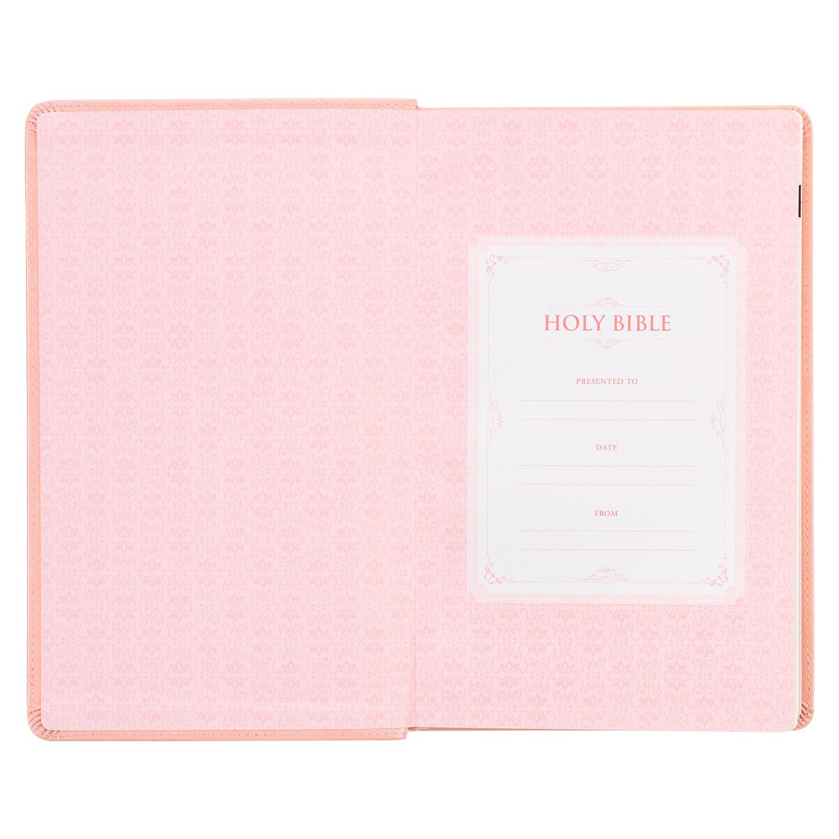 Sunrise Pink Faux Leather Giant Print Standard-size King James Version Bible with Thumb Index