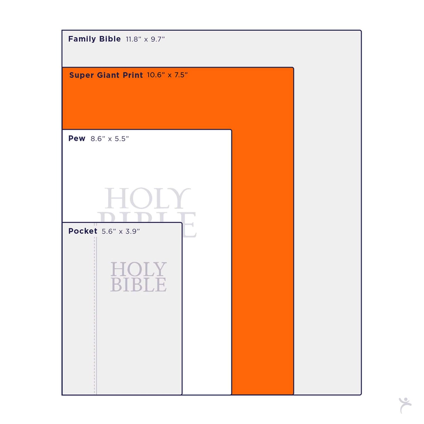 Chestnut Brown Faux Leather Super Giant Print King James Version Bible with Thumb Index