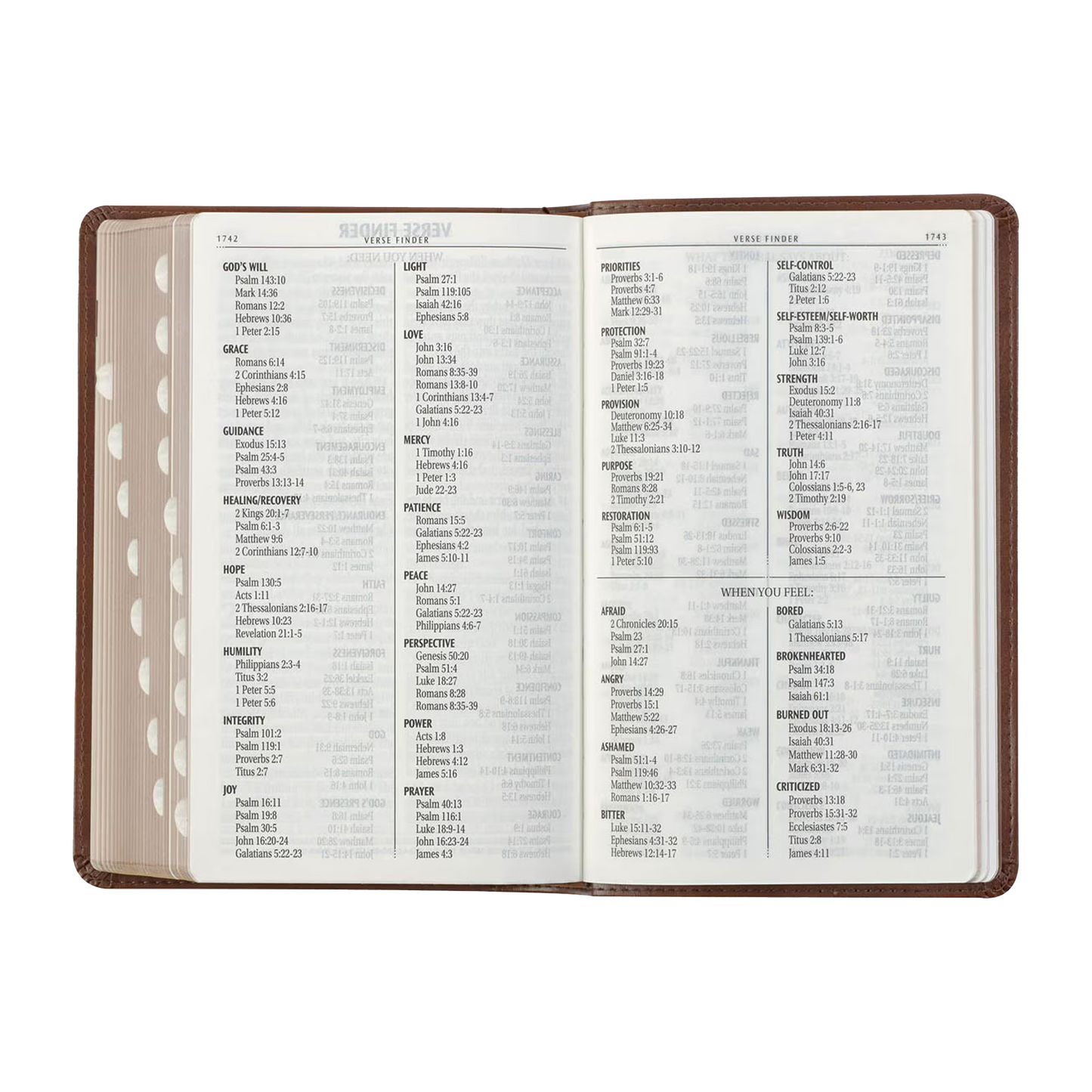 Saddle Tan and Butterscotch Faux Leather Giant Print Standard-size King James Version Bible with Thumb Indexing
