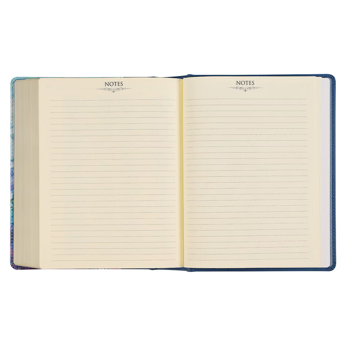 Blue Floral Faux Leather Hardcover Note-taking Bible