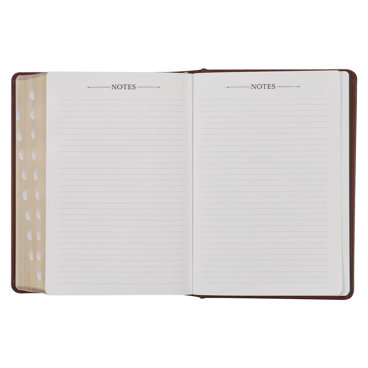 Toffee and Burgundy Faux Leather Hardcover King James Version Study Bible with Thumb Index