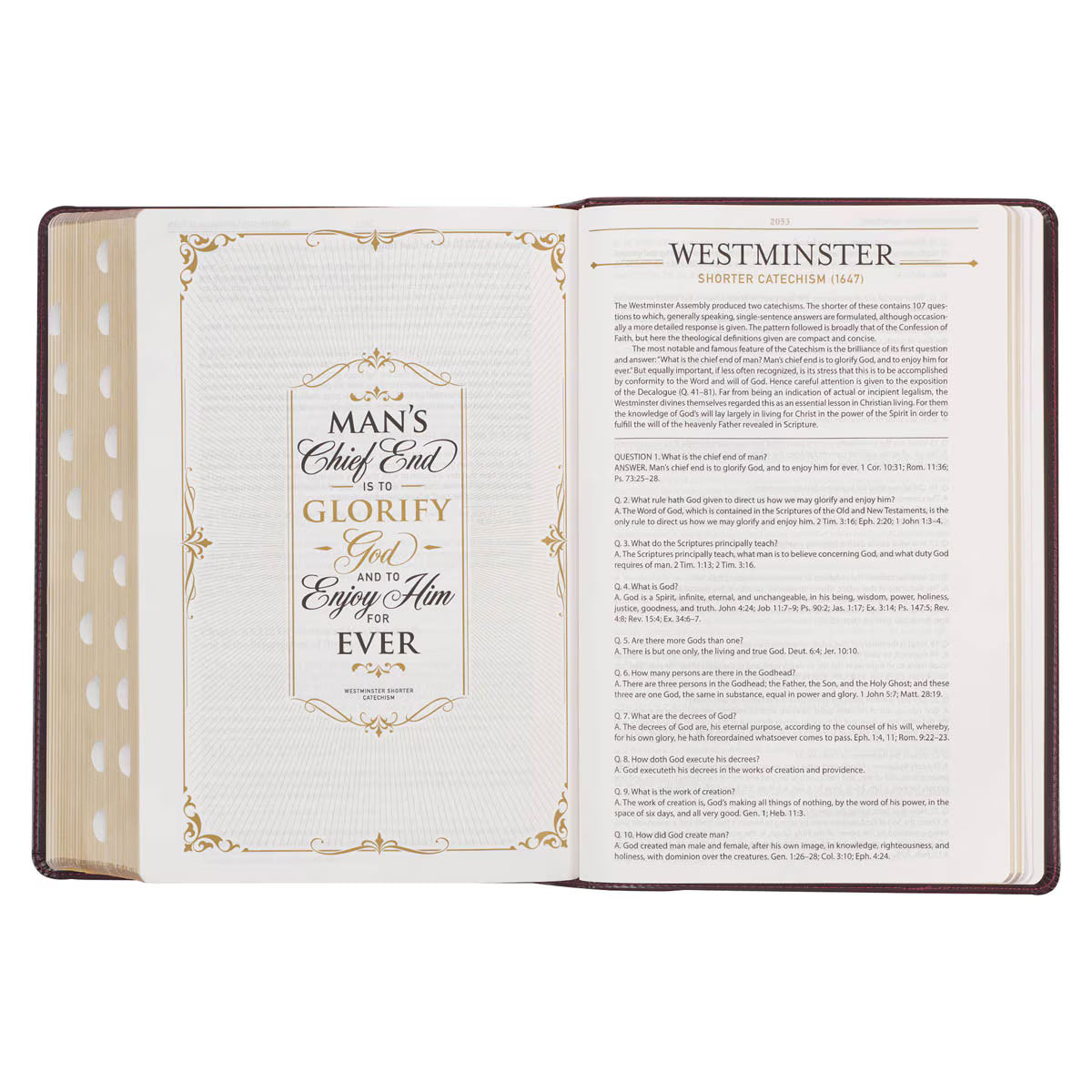 Burgundy and Saddle Tan Faux Leather Large Print King James Version Study Bible with Thumb Index