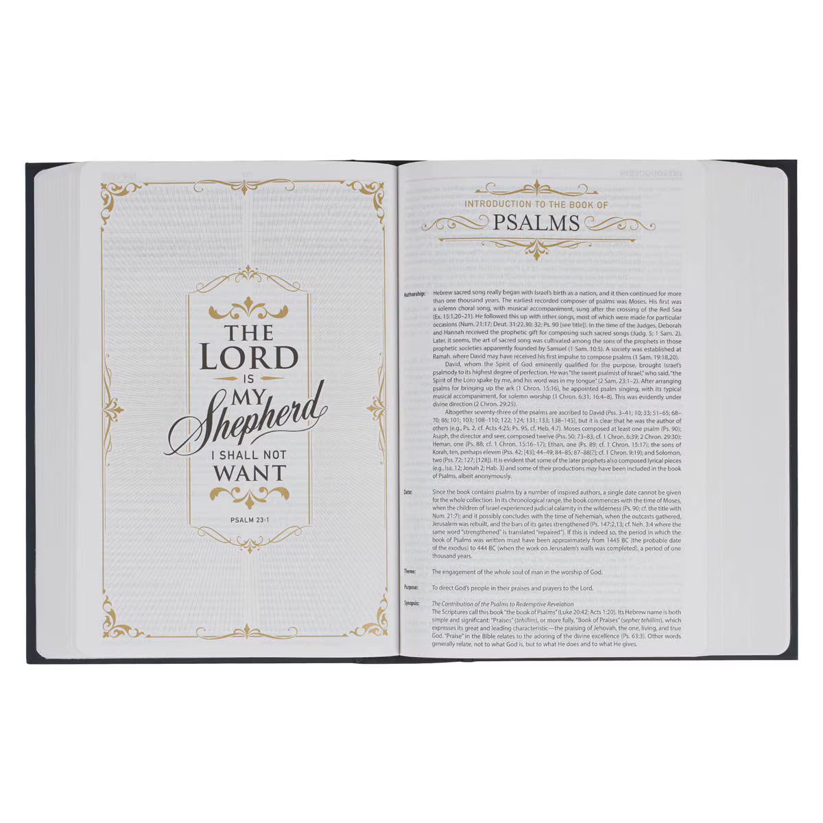 Black Hardcover Large Print King James Version Study Bible