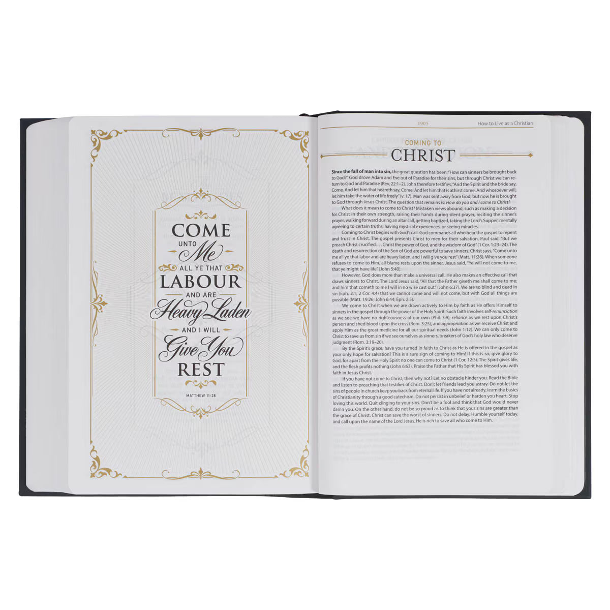 Black Hardcover Large Print King James Version Study Bible