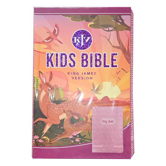 Blossom Pink Heart Faux Leather King James Version Kid's Bible