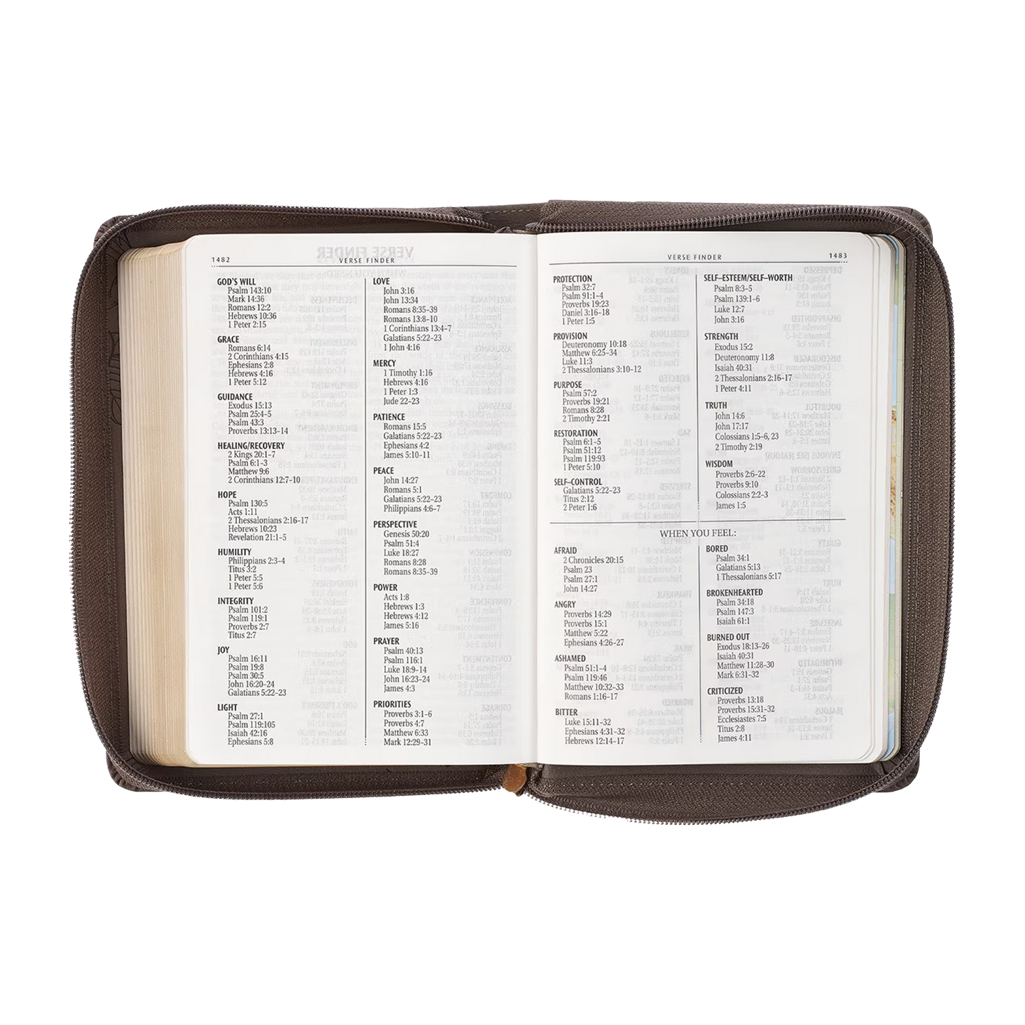 Floral Dusty Taupe Faux Leather Large Print Compact King James Version Bible