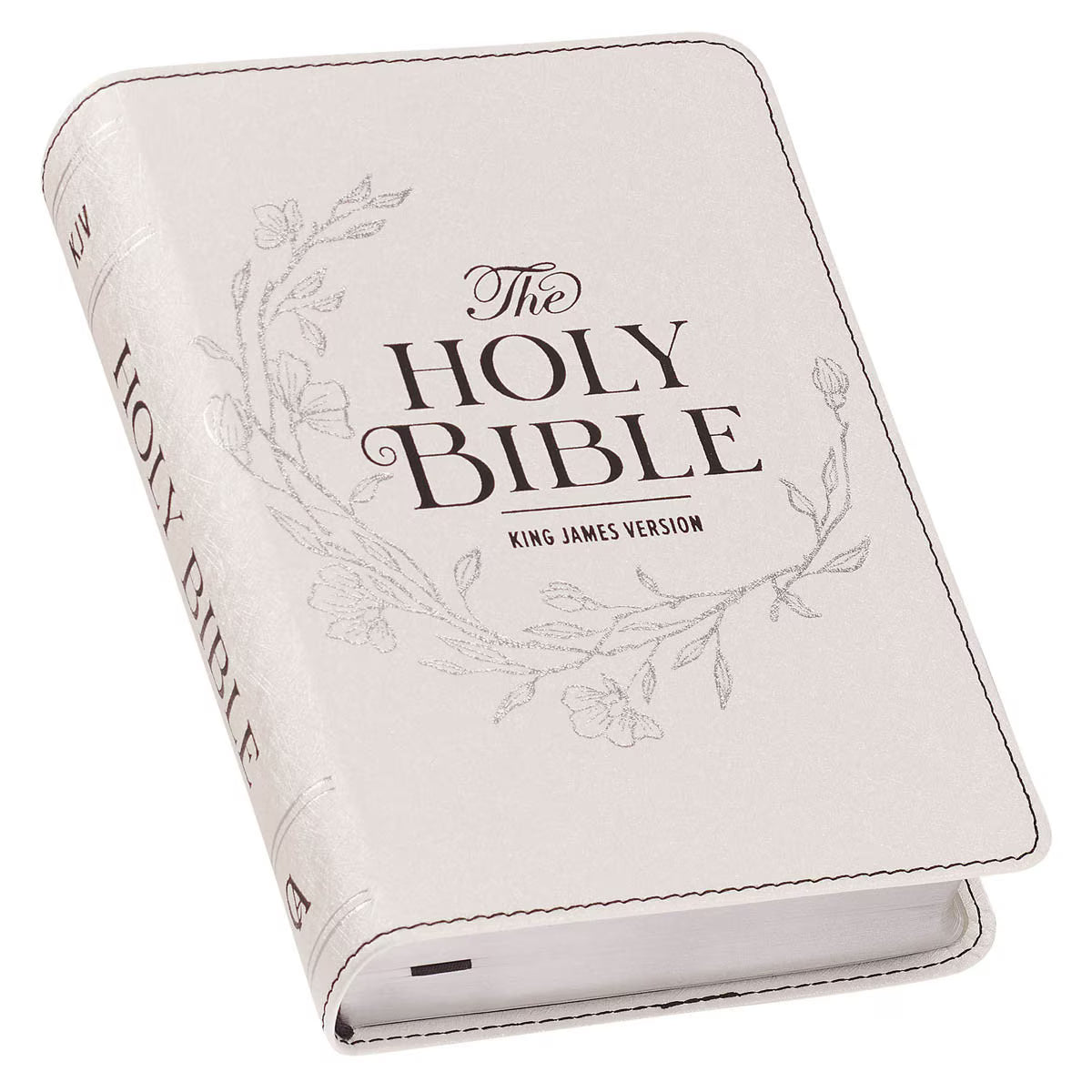 Pearlized White Large Print Compact King James Version Bible