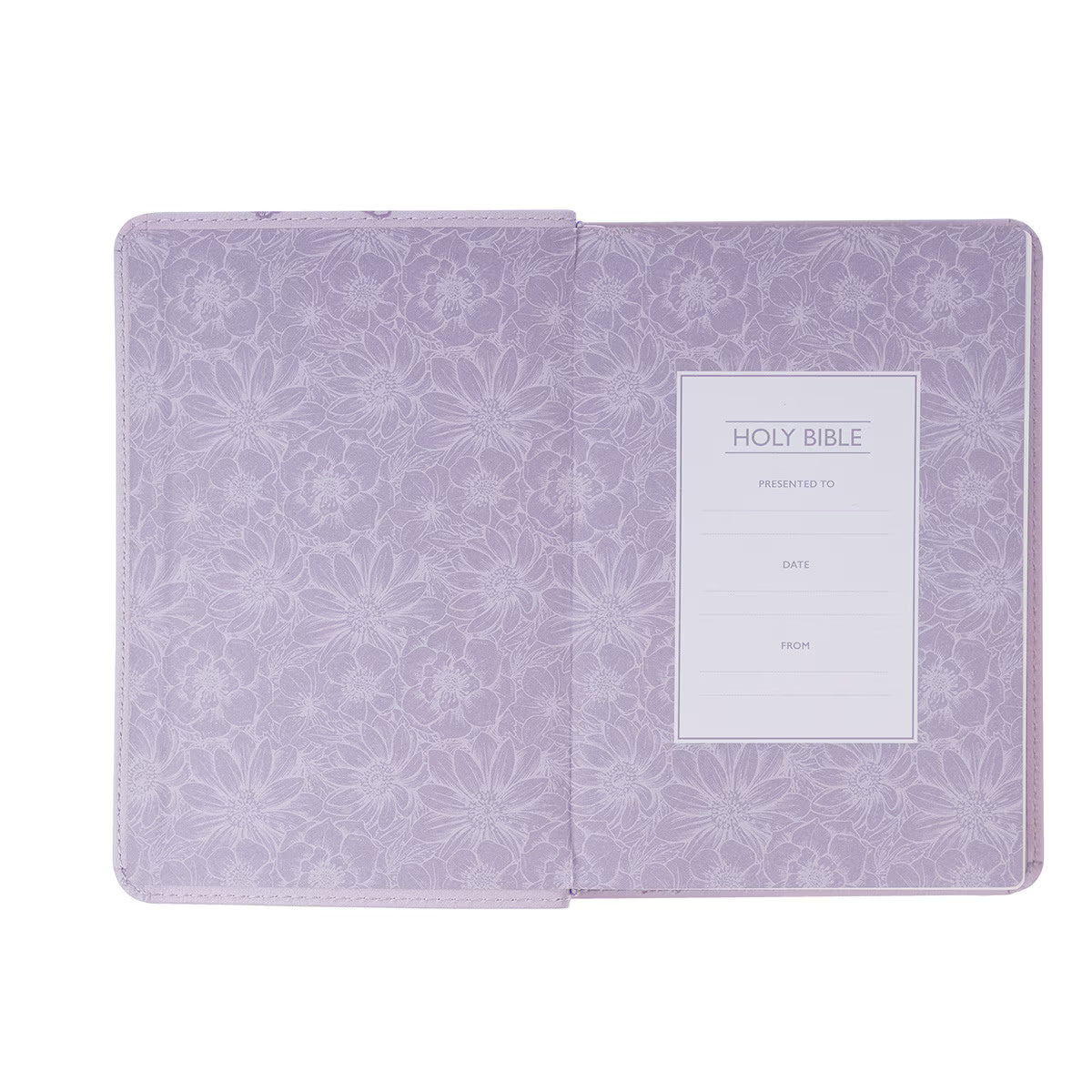 Lavender Bouquet Large Print Compact King James Version Bible