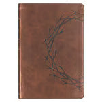 Brown Crown of Thorns Giant Print Full-size King James Version Bible with Thumb Index