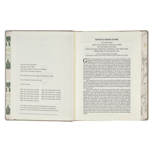 Trust Taupe Faux Leather Large Print King James Version Note-taking Bible