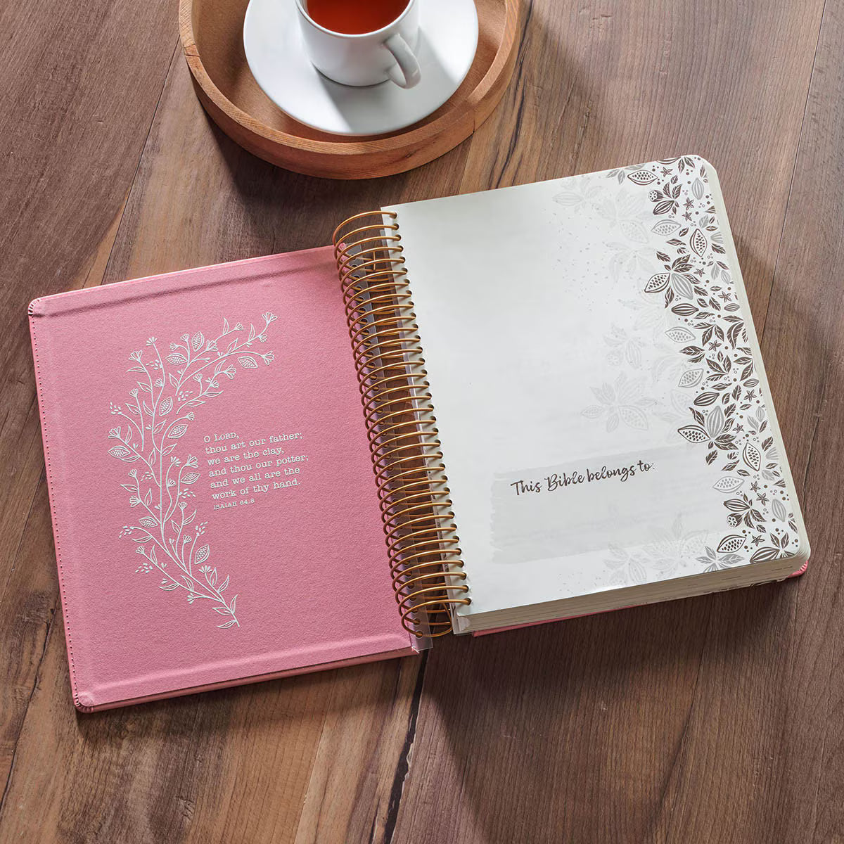 Pink Faux Leather Hardcover My Creative Bible Illustrators Edition