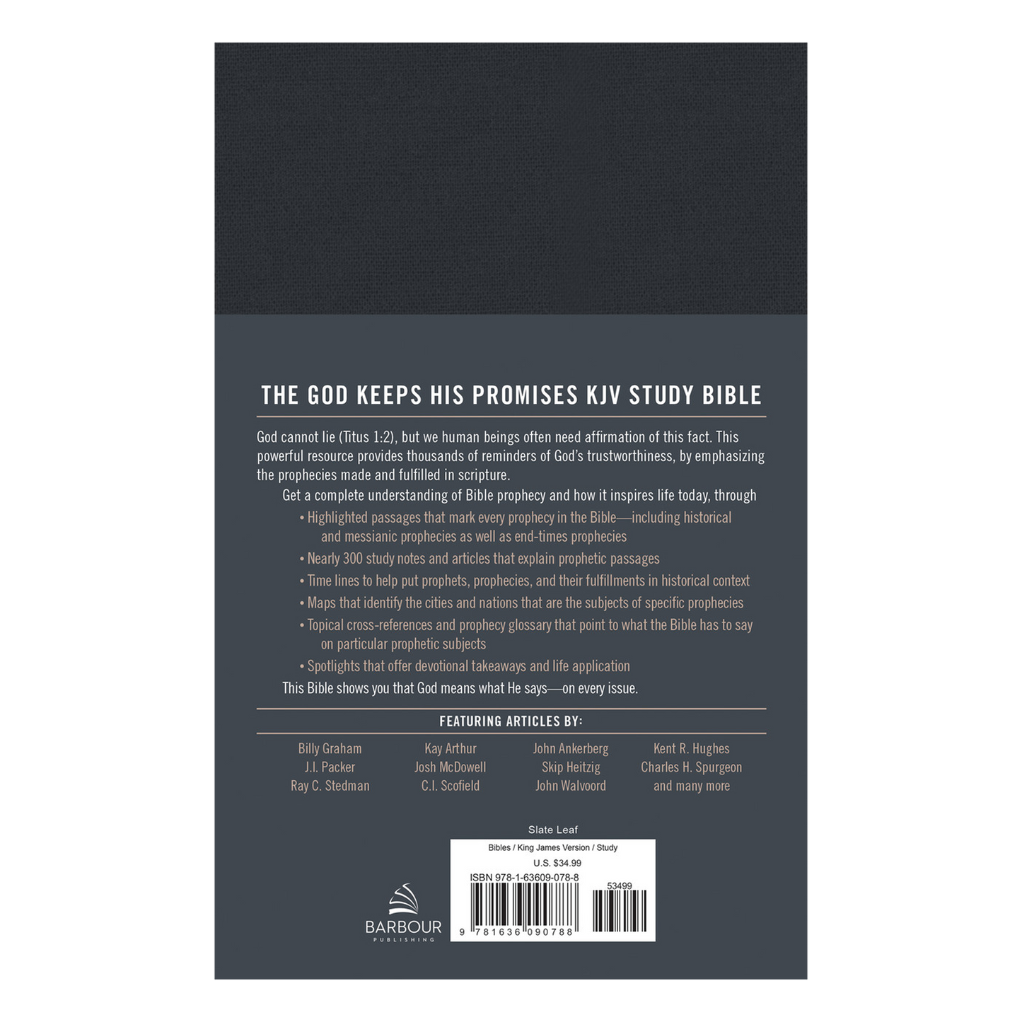 The God Keeps His Promises KJV Study Bible [Slate Leaf]
