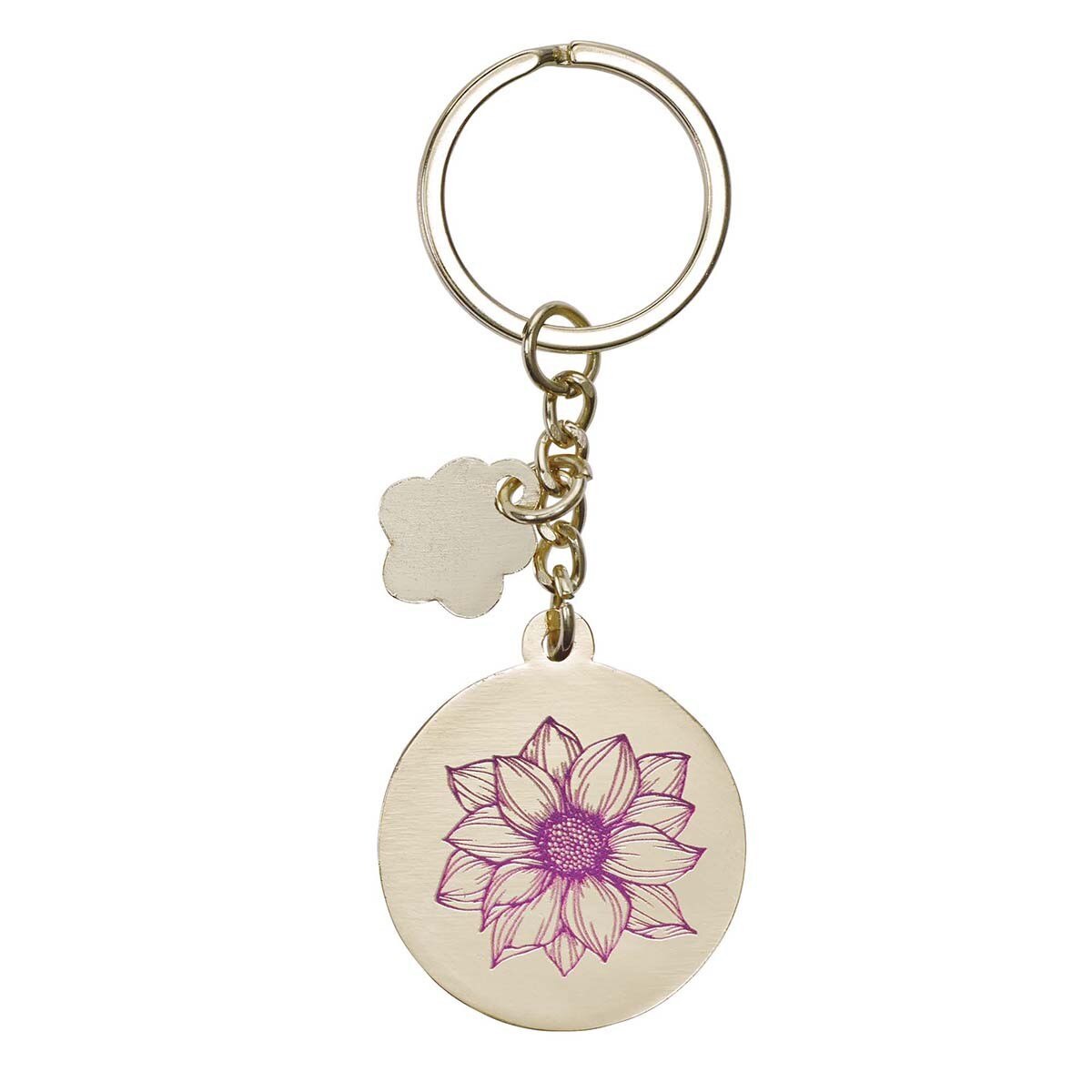 Grow in Grace Metal Key Ring with Link Chain.