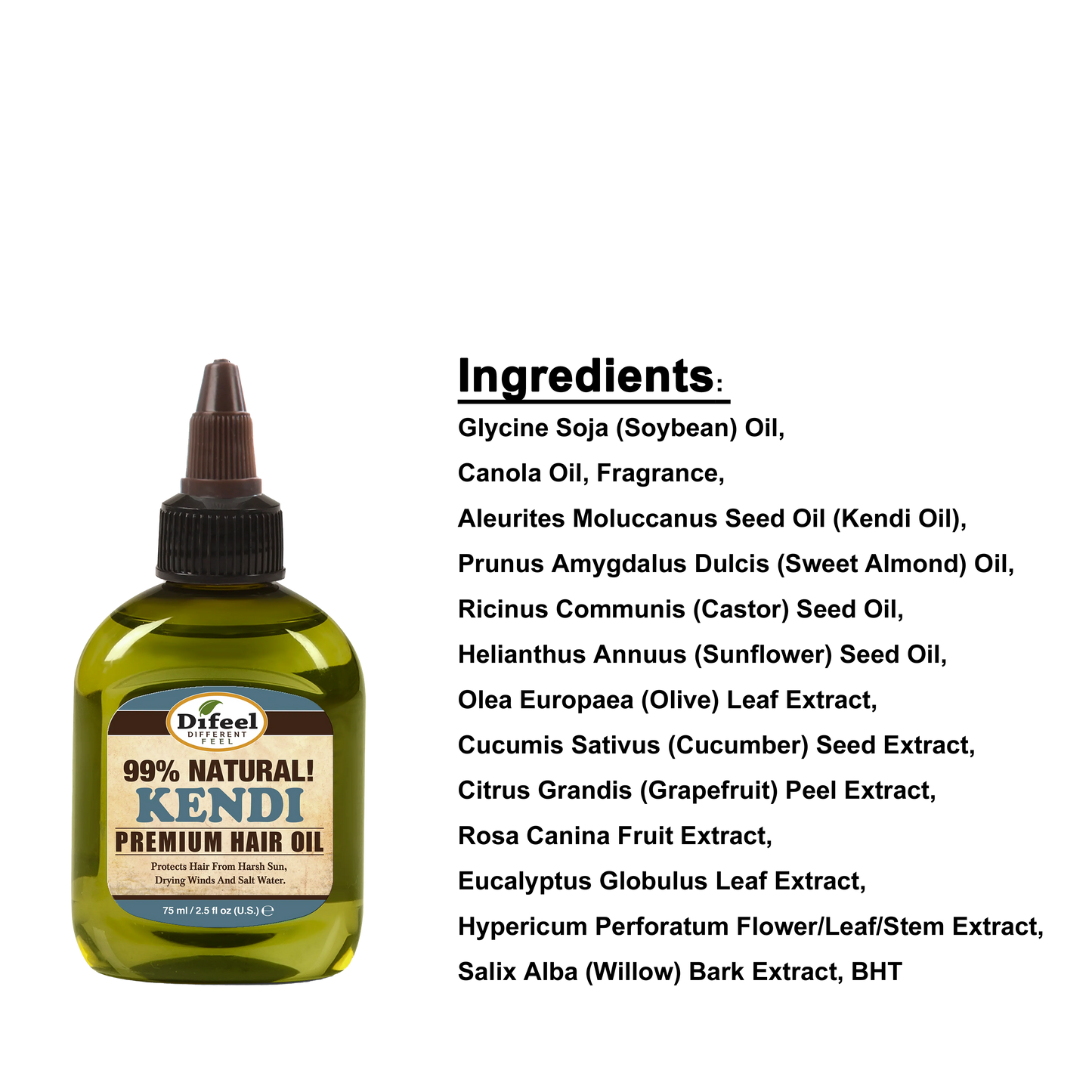 DIFEEL HAIR OIL - Kendi Oil 2.5 OZ