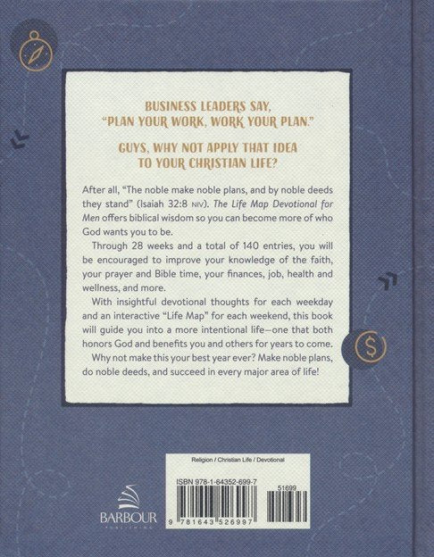 Life Map Devotional for Men: 28 Weeks of Inspiring Readings Plus Guided Life Maps By David Sanford - Men's Devotional